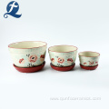 Handmade Painted Three Layer Ceramic Flower Pots